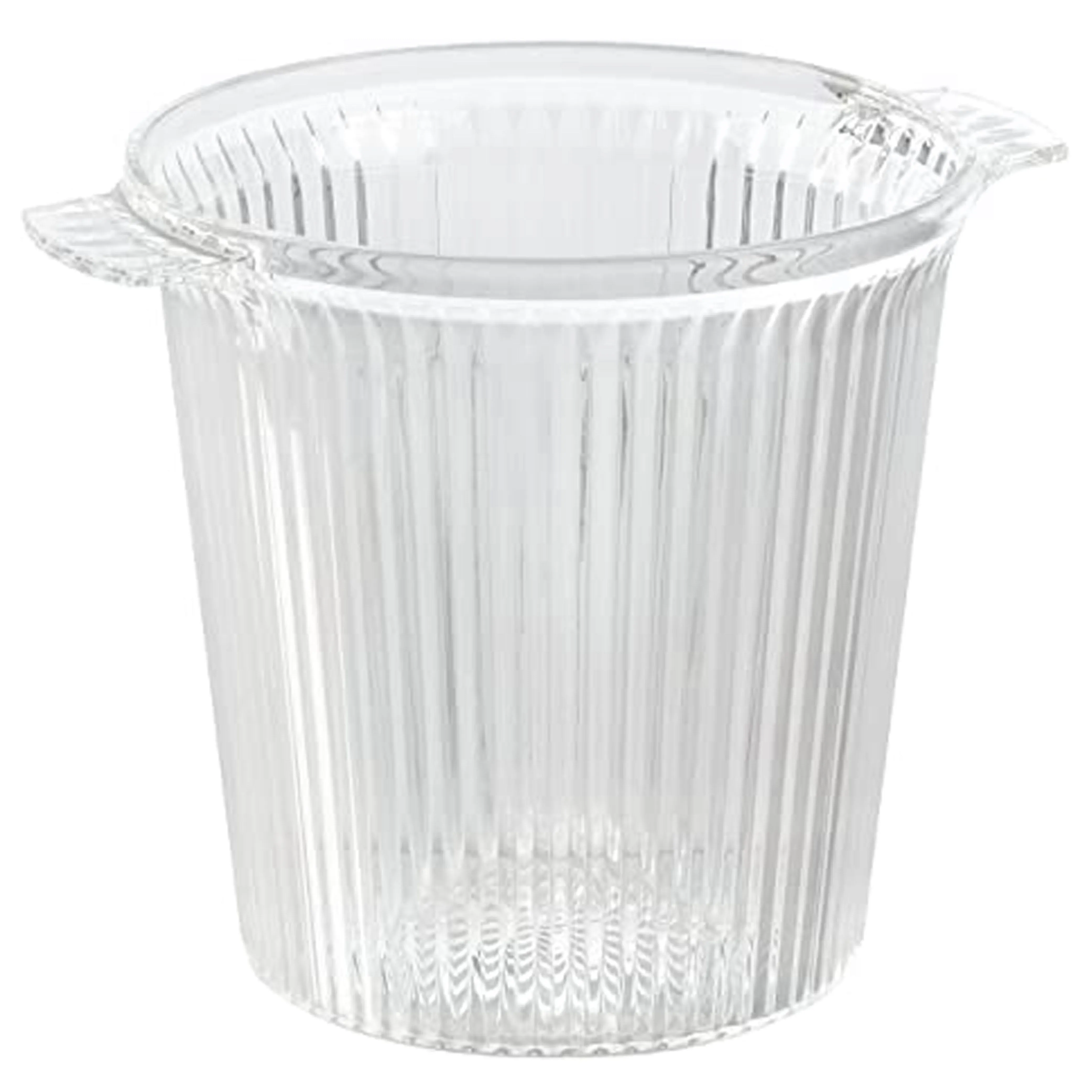 6 Pc Clear Ice Bucket Container Plastic Wine Champagne Chiller Beer Cooler 6.5"