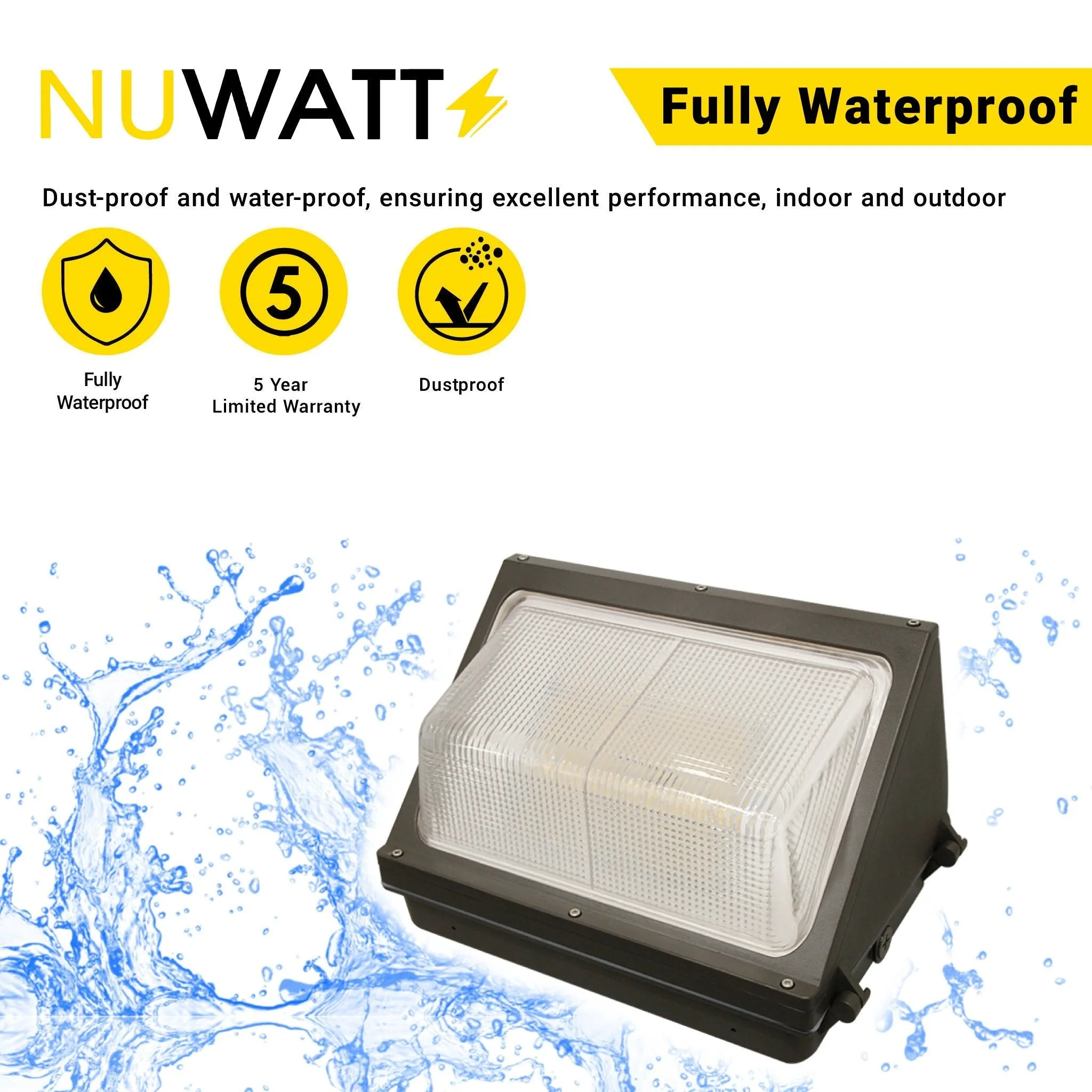 60W Outdoor Wall Pack Lights LED Commercial Wall Pack Lighting with Dusk to Dawn Photocell Light Sensor - HID Replacement - Weatherproof - 4 Pack