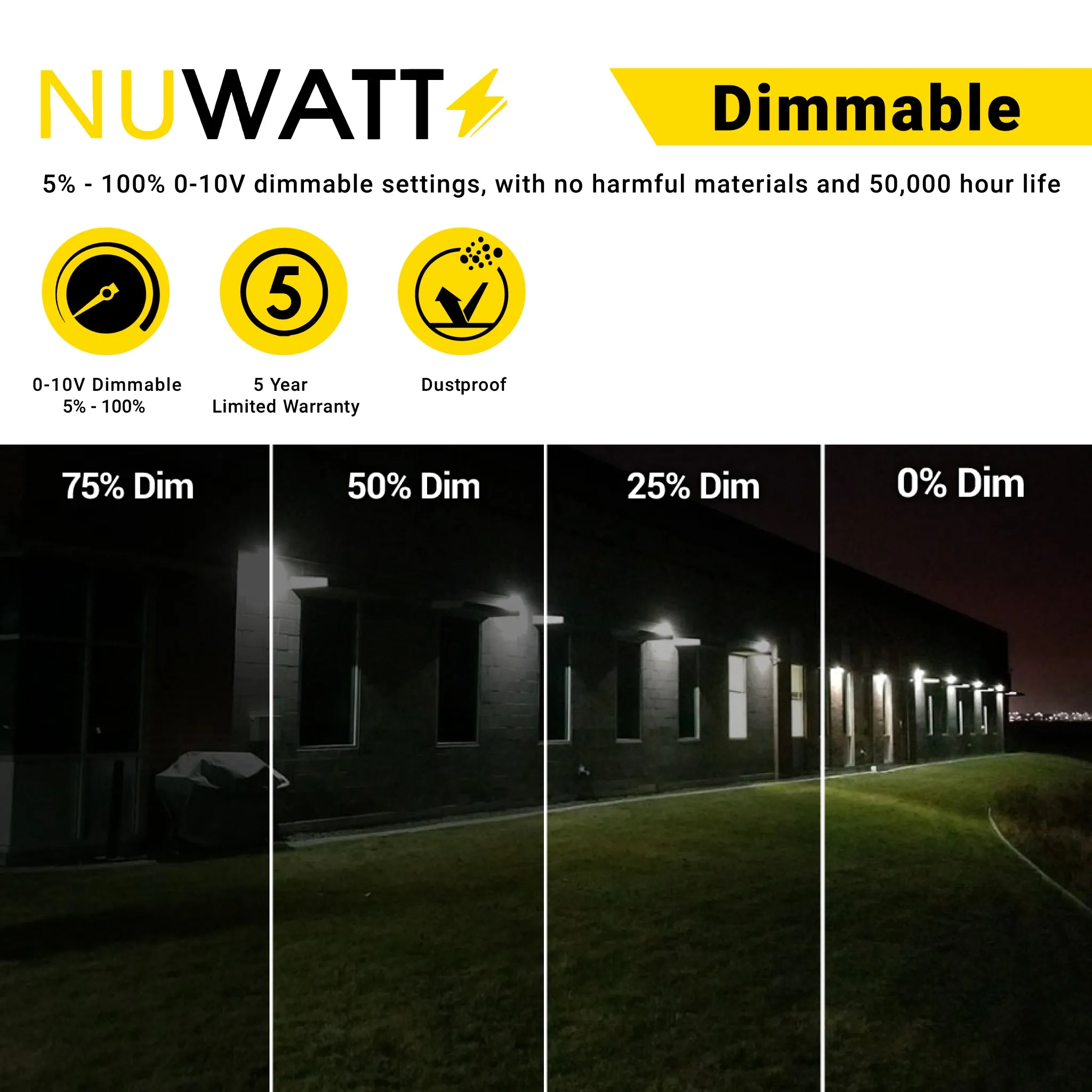 60W Outdoor Wall Pack Lights LED Commercial Wall Pack Lighting with Dusk to Dawn Photocell Light Sensor - HID Replacement - Weatherproof - 4 Pack