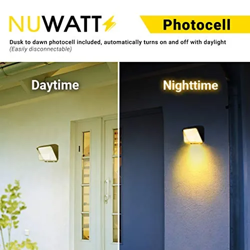 60W Outdoor Wall Pack Lights LED Commercial Wall Pack Lighting with Dusk to Dawn Photocell Light Sensor - HID Replacement - Weatherproof - 4 Pack
