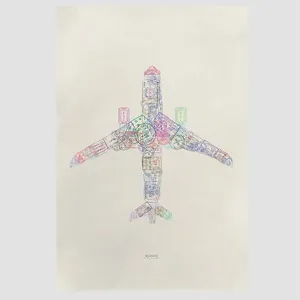 Airplane Stamps - Poster