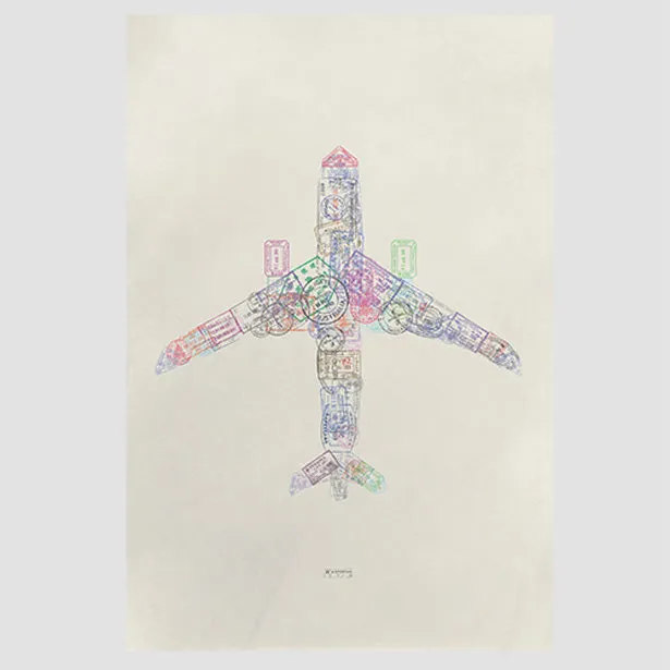 Airplane Stamps - Poster