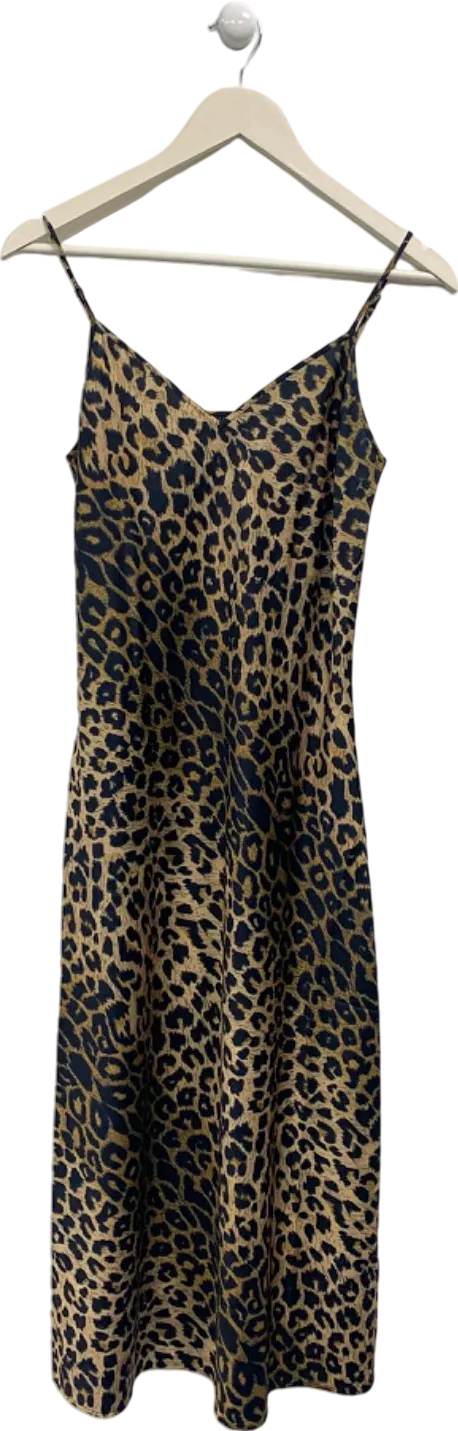 AllSaints Leopard Print Midi Dress UK S