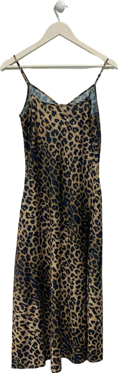 AllSaints Leopard Print Midi Dress UK S