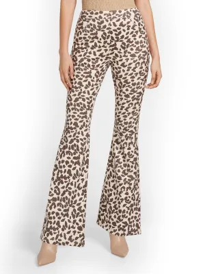 &Merci Leopard-Print Flare Scuba Pant - Brands We Love