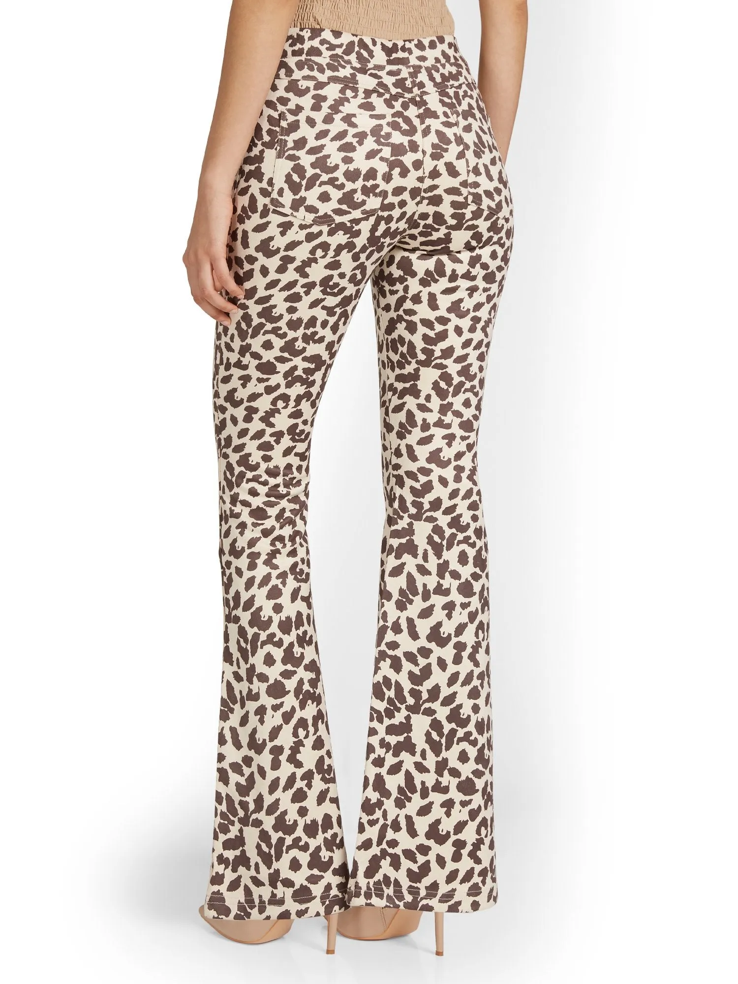 &Merci Leopard-Print Flare Scuba Pant - Brands We Love