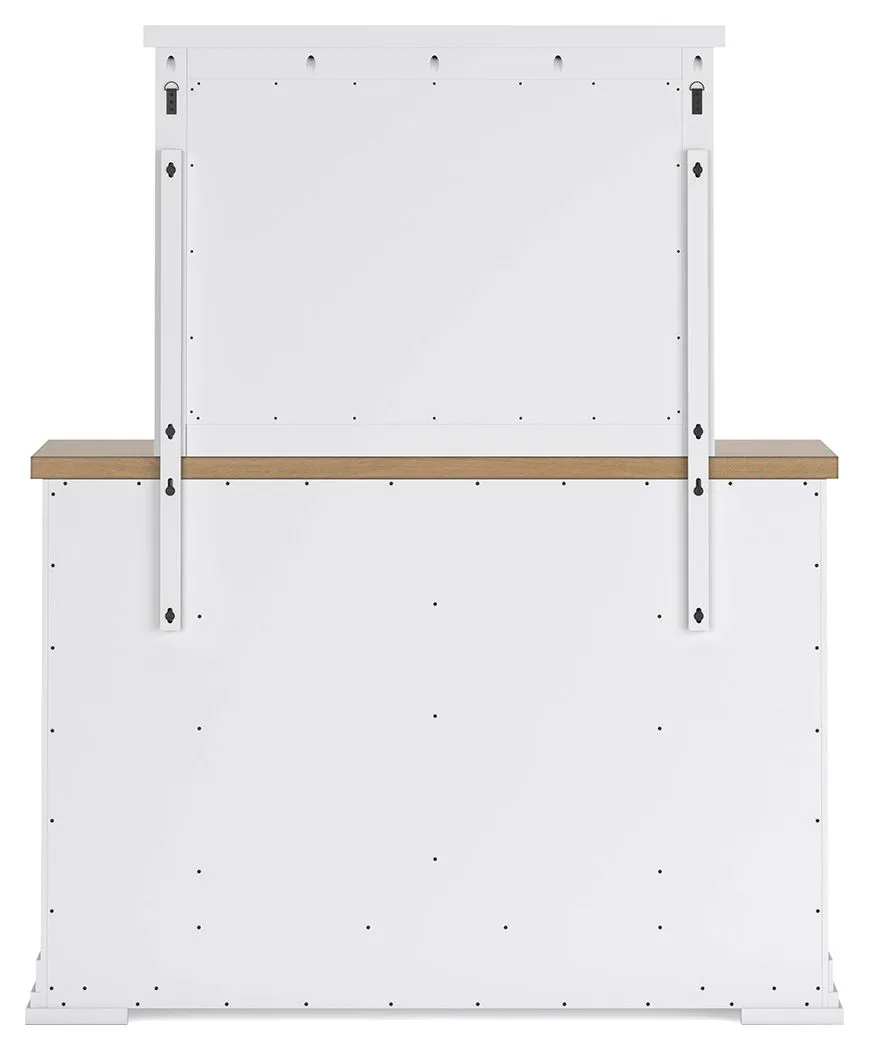 Ashbryn - White / Natural - Dresser And Mirror