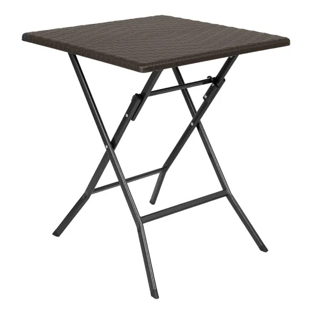 Bolero Square Folding Table Brown 620mm - GR773