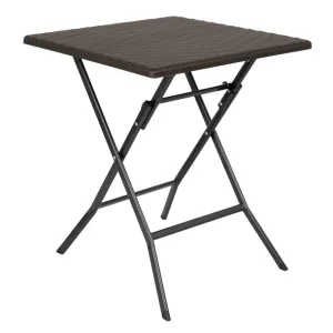 Bolero Square Folding Table Brown 620mm - GR773