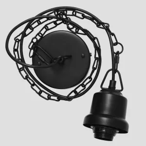 Brooklyn Chain Cord Set ES E27 Bulb Holder - Black