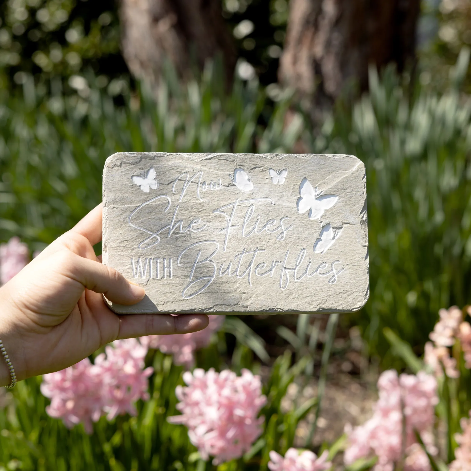 Butterflies 7" x 4.25" Garden Stone