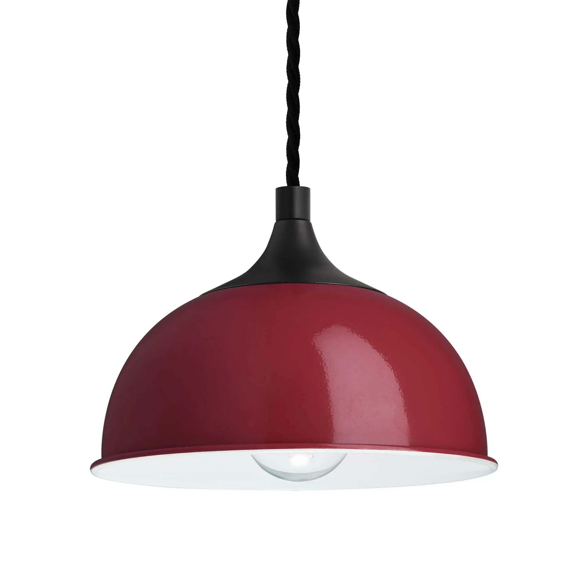 Chelsea Dome Pendant - 8 Inch - Burgundy