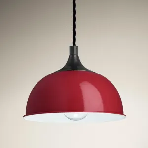 Chelsea Dome Pendant - 8 Inch - Burgundy