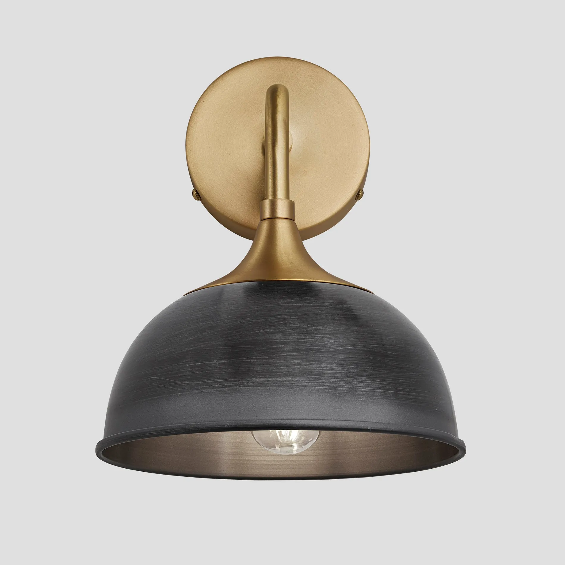 Chelsea Dome Wall Light - 8 Inch - Pewter