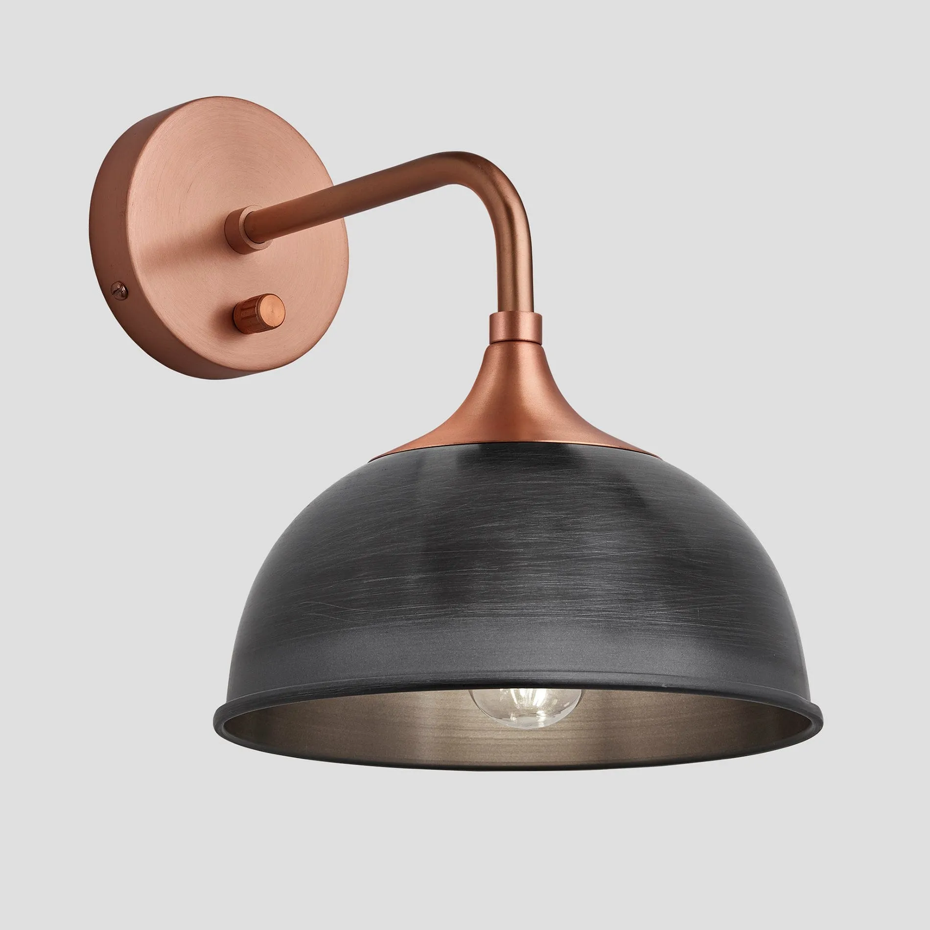Chelsea Dome Wall Light - 8 Inch - Pewter