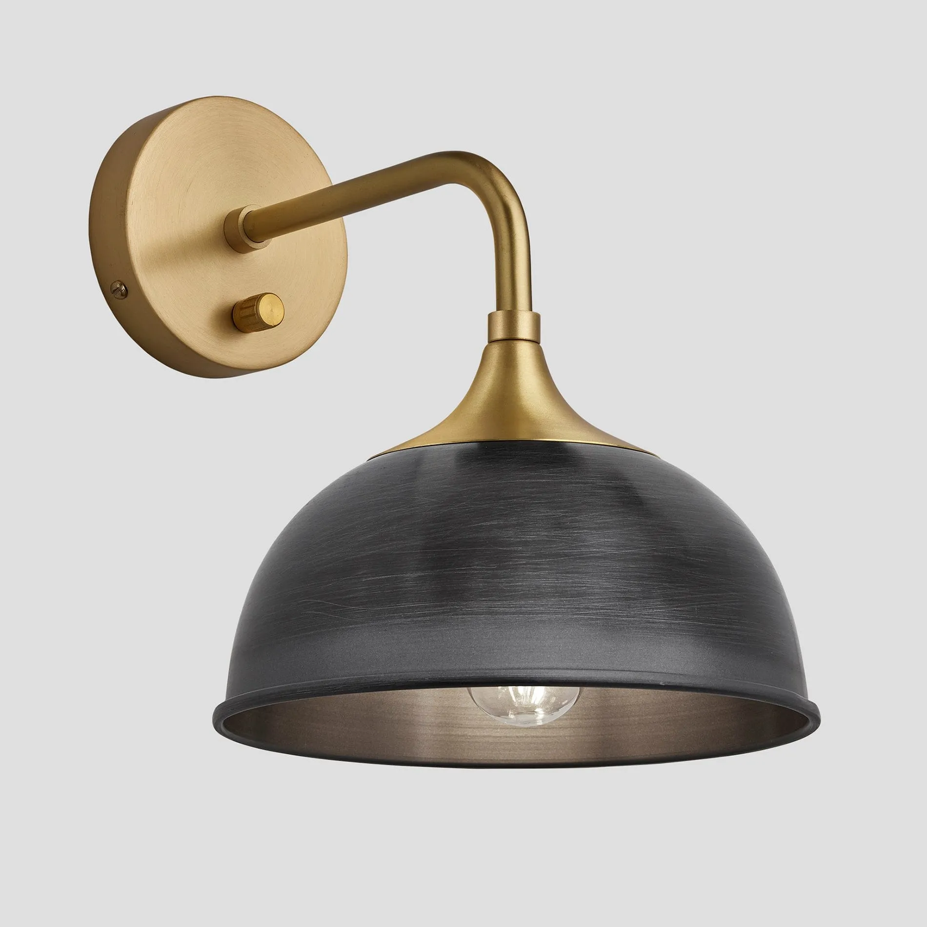 Chelsea Dome Wall Light - 8 Inch - Pewter