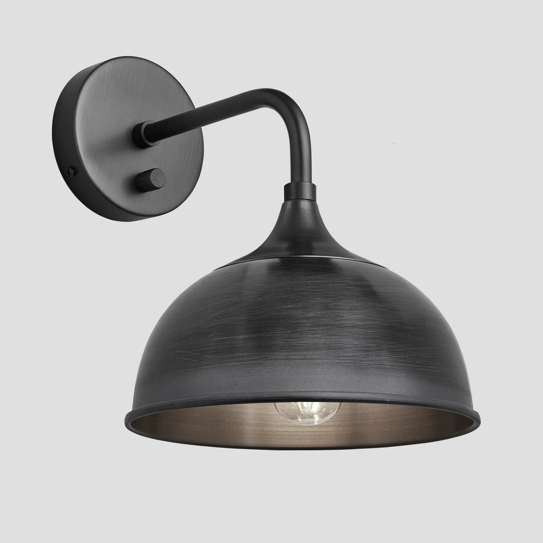 Chelsea Dome Wall Light - 8 Inch - Pewter