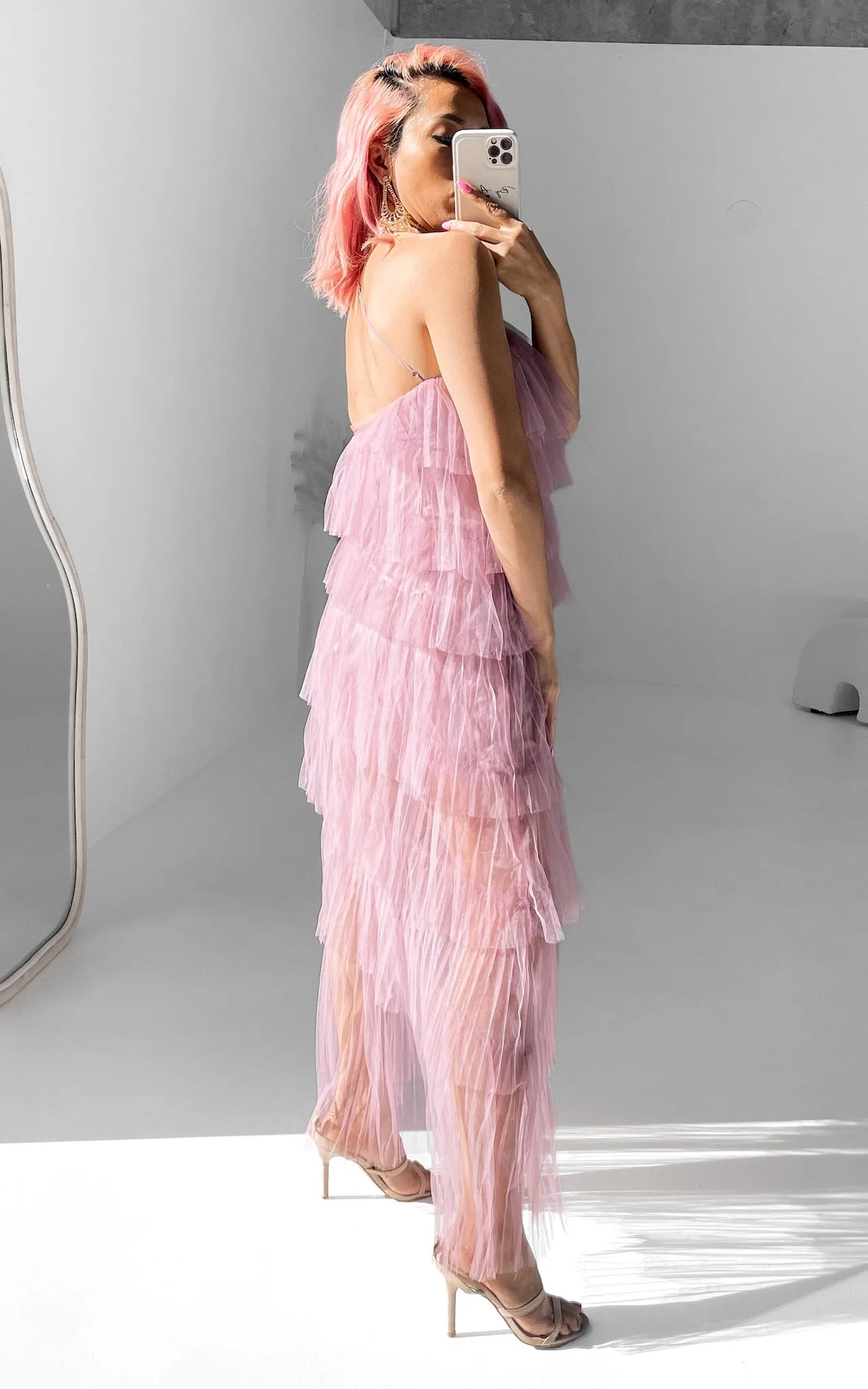Delilah Maxi Dress - Mauve Plum
