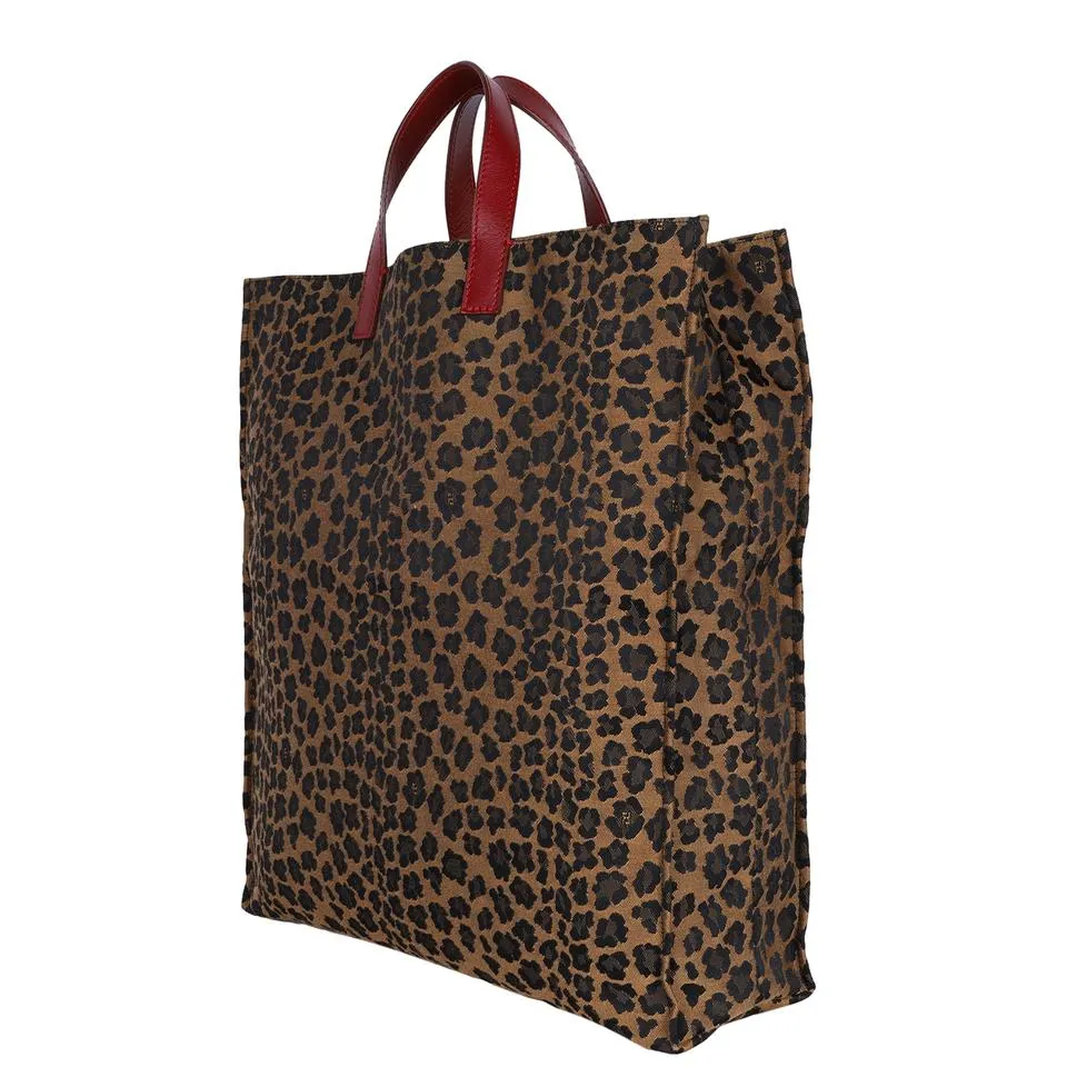 FF Leopard Leather Tote (Authentic Pre-Owned)