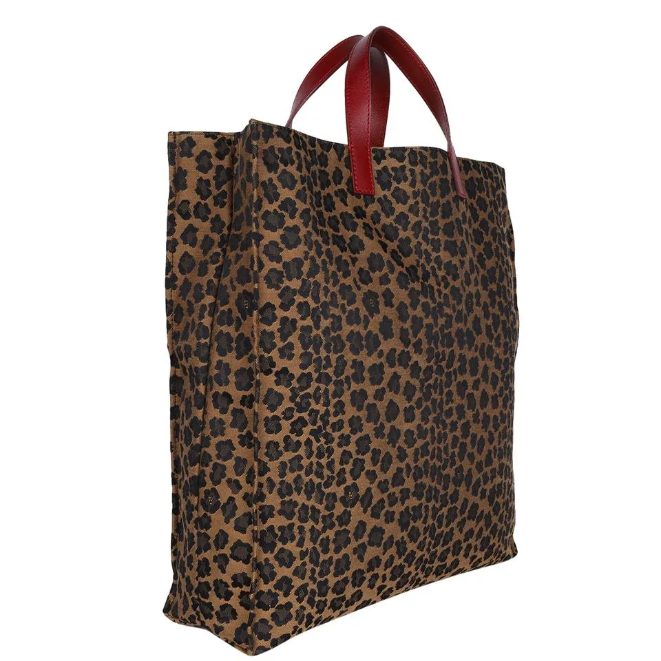 FF Leopard Leather Tote (Authentic Pre-Owned)