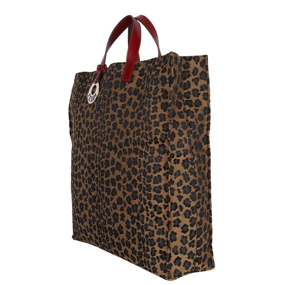 FF Leopard Leather Tote (Authentic Pre-Owned)