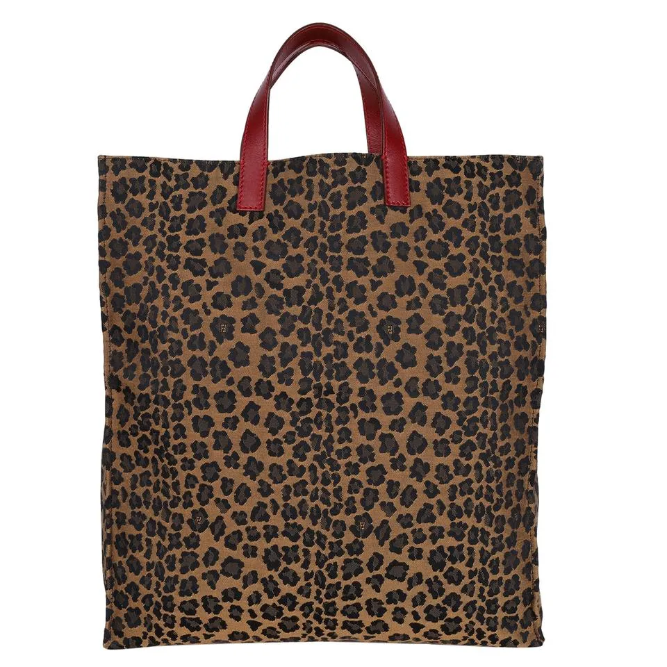 FF Leopard Leather Tote (Authentic Pre-Owned)
