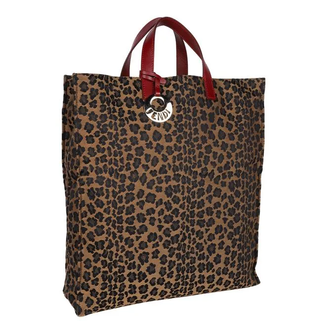 FF Leopard Leather Tote (Authentic Pre-Owned)