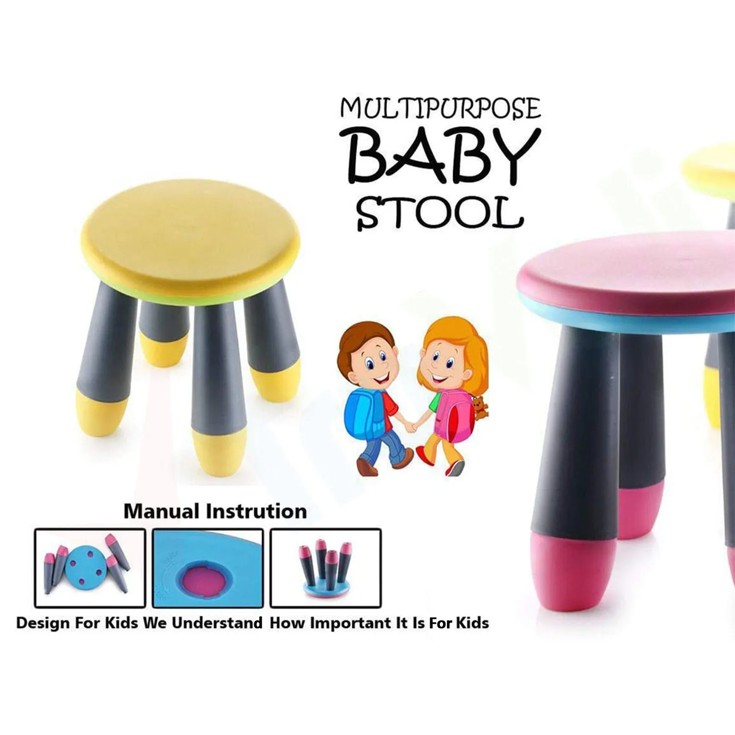 Foldable Baby Stool used in all kinds of places, specially made for kids and childrens etc.