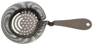 Genware HAW5GM Gun Metal Sprung Premium Julep Strainer