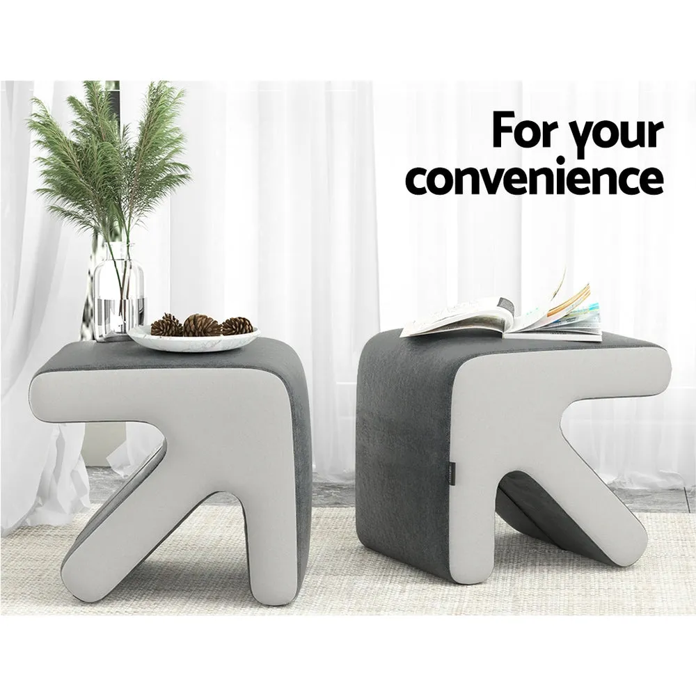 Grey Arrow Ottoman Footstool, 150kg Capacity, Artiss