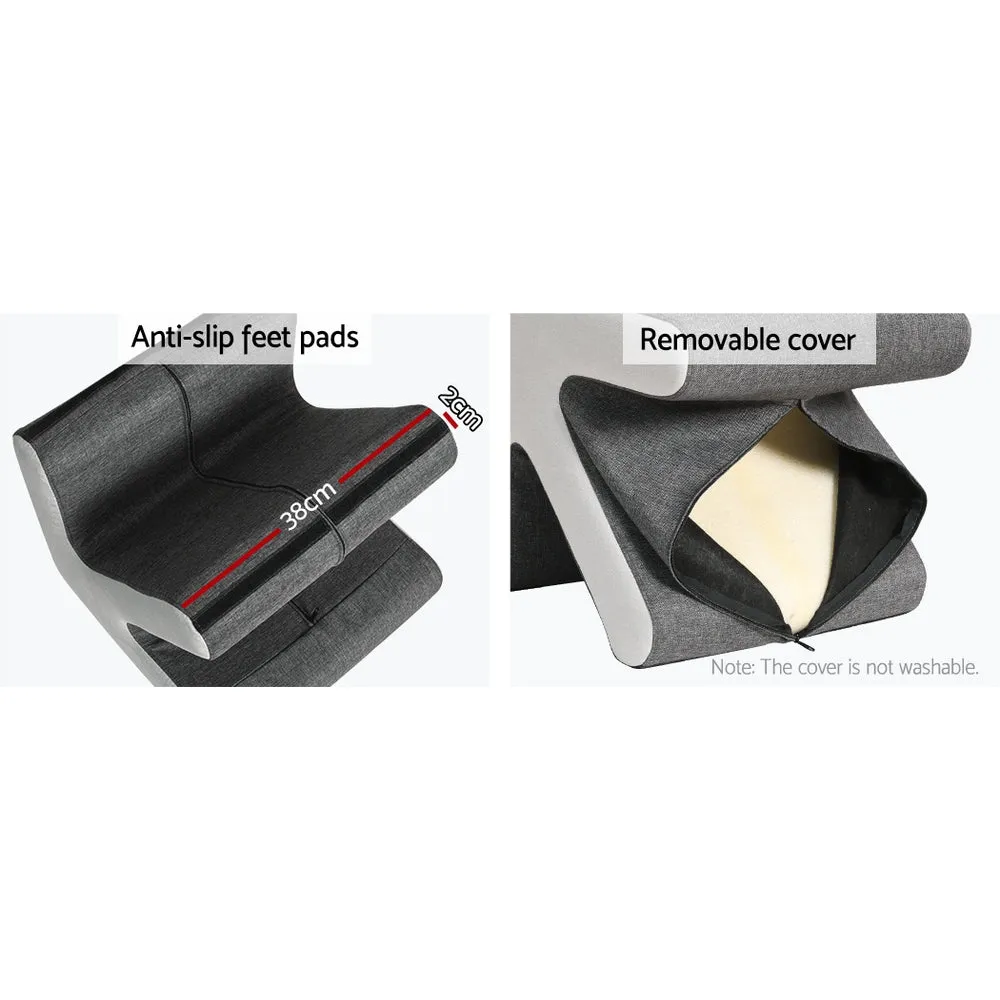 Grey Arrow Ottoman Footstool, 150kg Capacity, Artiss