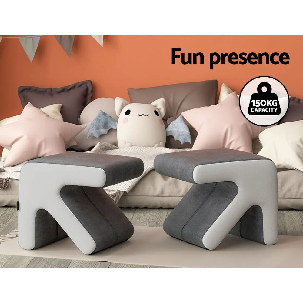 Grey Arrow Ottoman Footstool, 150kg Capacity, Artiss