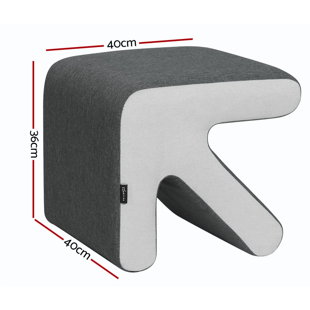 Grey Arrow Ottoman Footstool, 150kg Capacity, Artiss