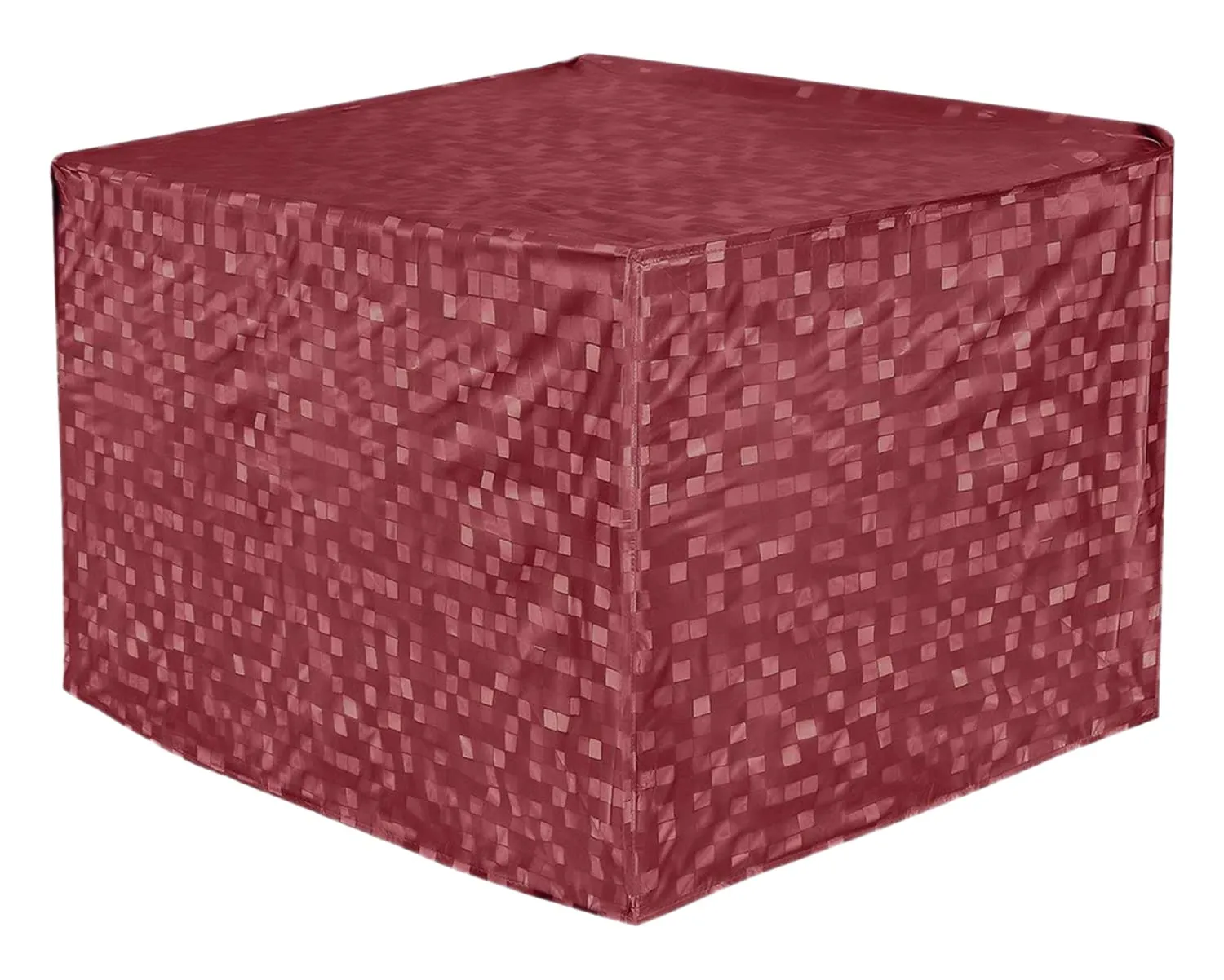 Heart Home PVC Check Print Dustproof Window A/C Cover for Outdoor for 1.5 Ton (Pink) 54HH3900.