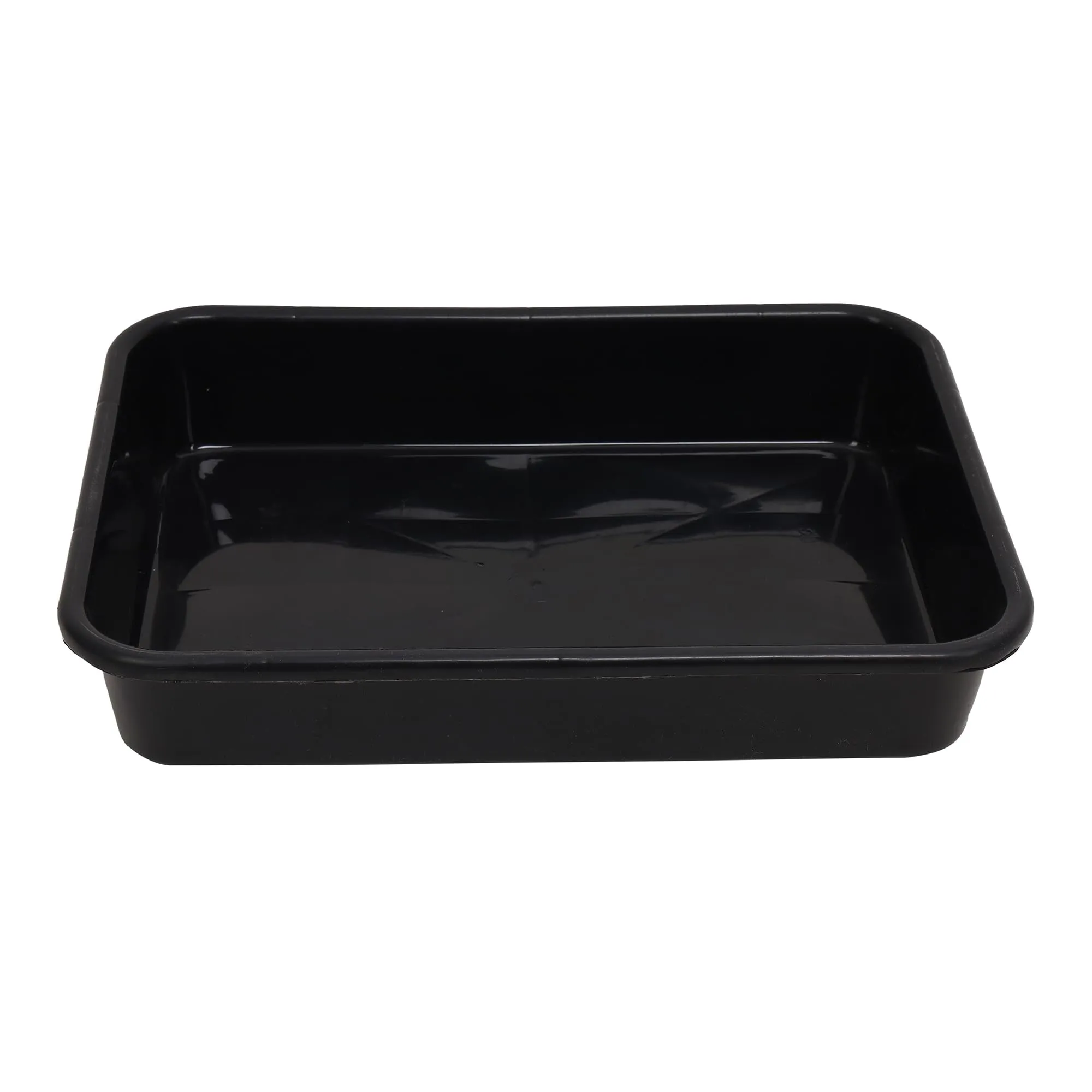 Heart Home Storage Tray | Versatile Plastic Stationery Tray for Desk | Tray for Kitchen Counter | File | Document Storage Tray for office Use | Exel Tray Large | Pack of 3 | Black
