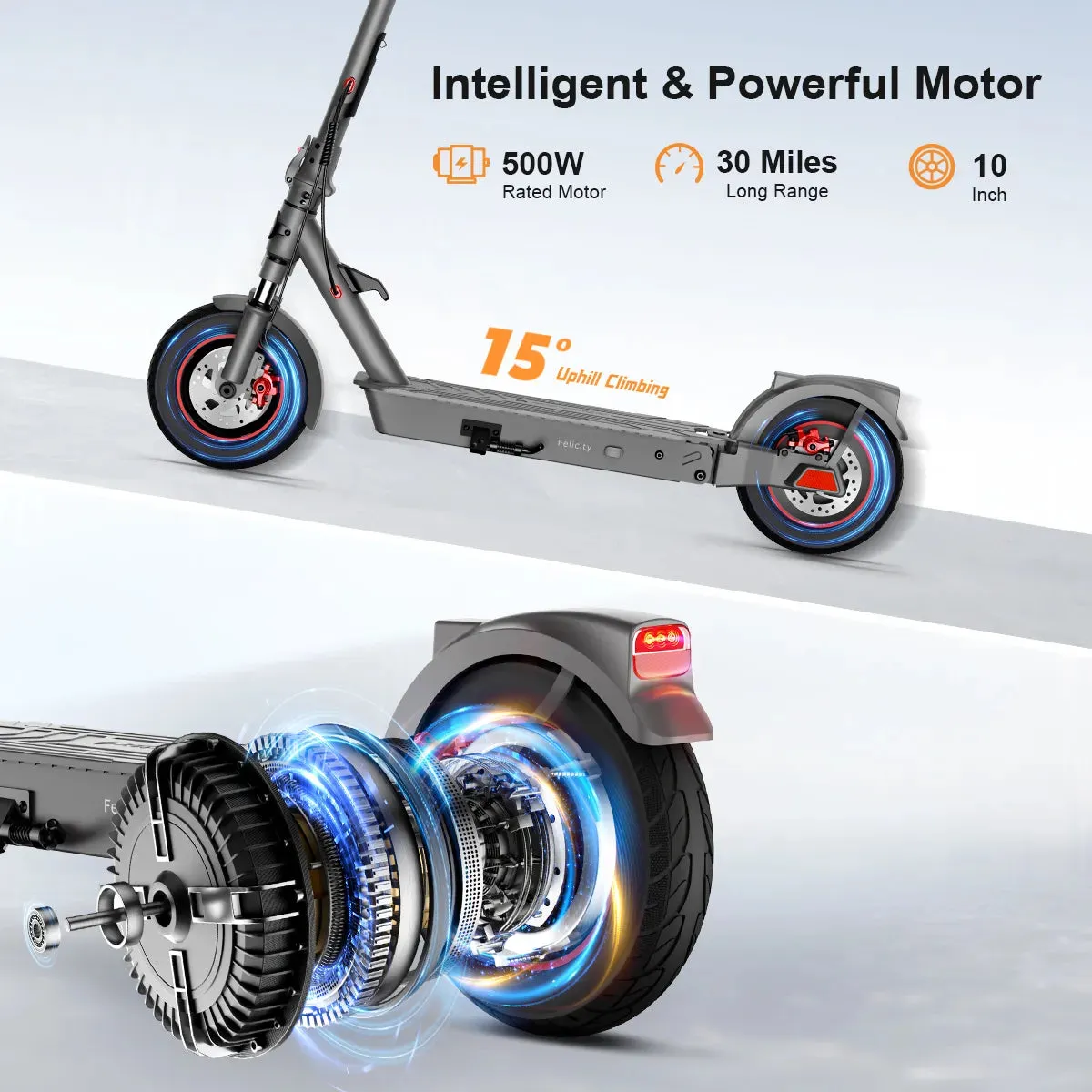 HOVSCO Felicity 10" Folding Electric Scooter For Adult