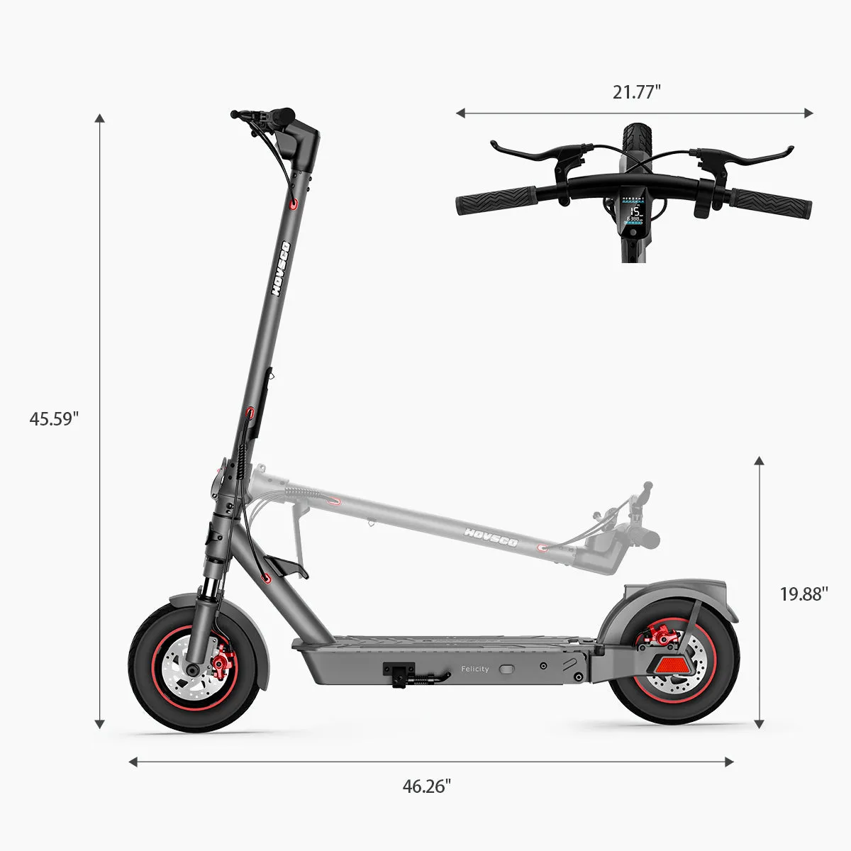 HOVSCO Felicity 10" Folding Electric Scooter For Adult
