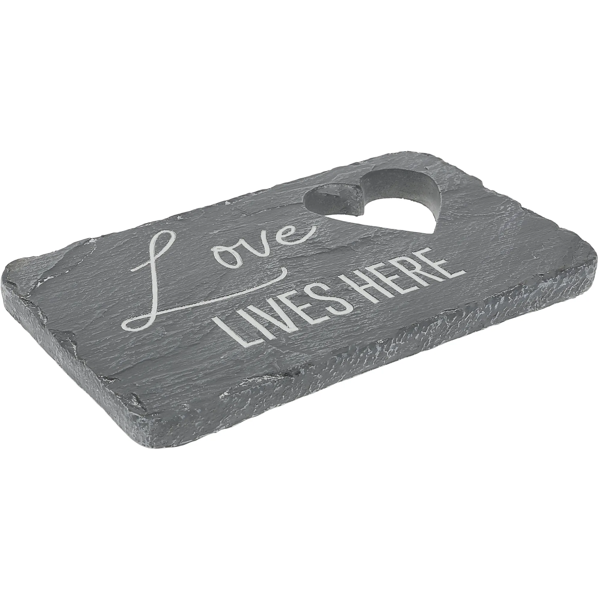 Love Lives Here 7" x 4.25" Garden Stone