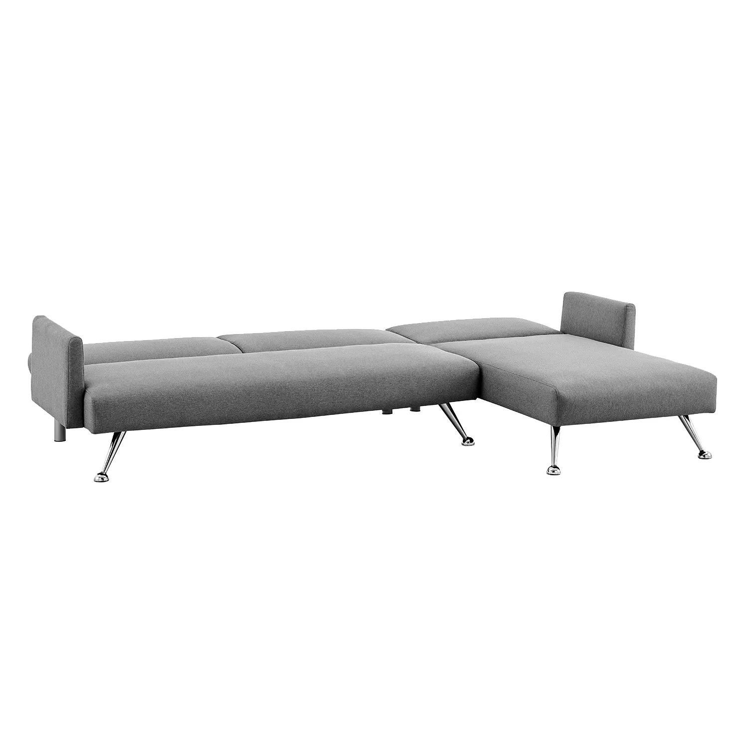 Merritt 3-Seater Chaise Sofa Bed with 3 Pillows - Dark Grey