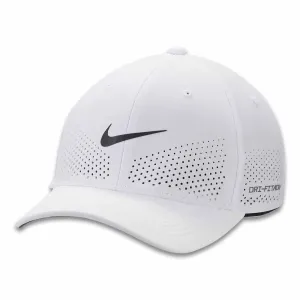 Nike Dri-FIT ADV Rise Structured Swoosh Flex Golf Cap White/Anthracite/Black - SU25