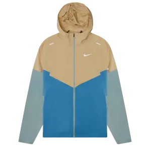 Nike Repel Packable Beige Blue Windrunner Jacket