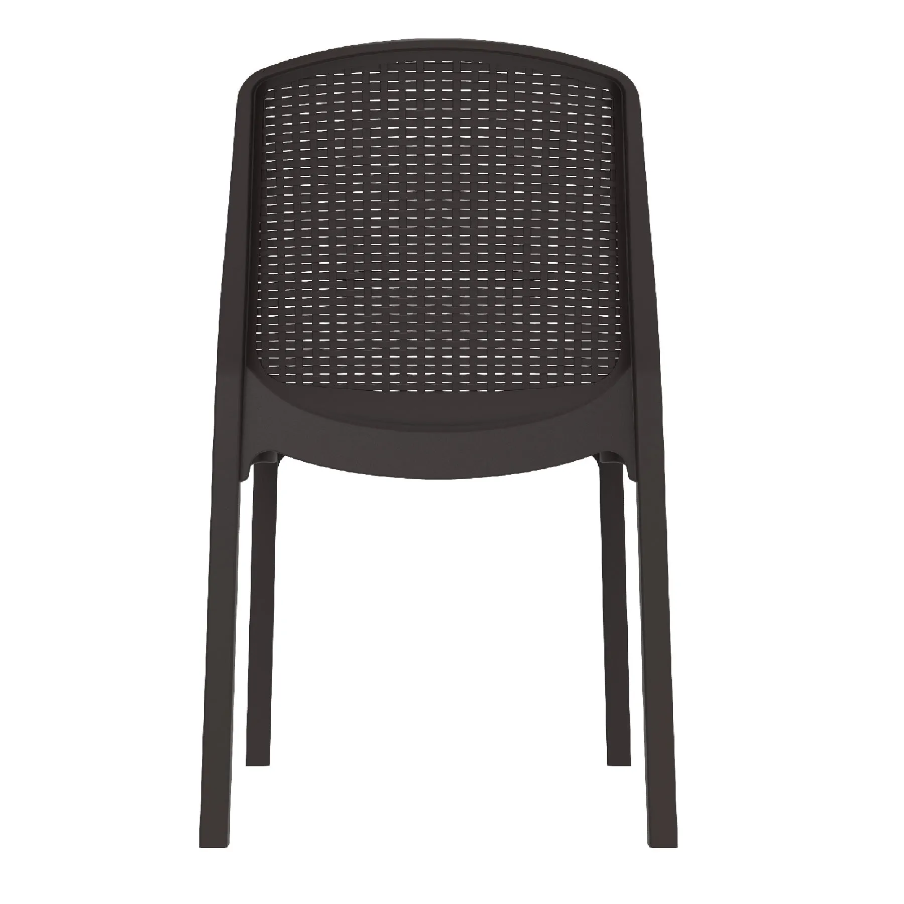 Outdoor Cedarattan Armless Chair (Brown)