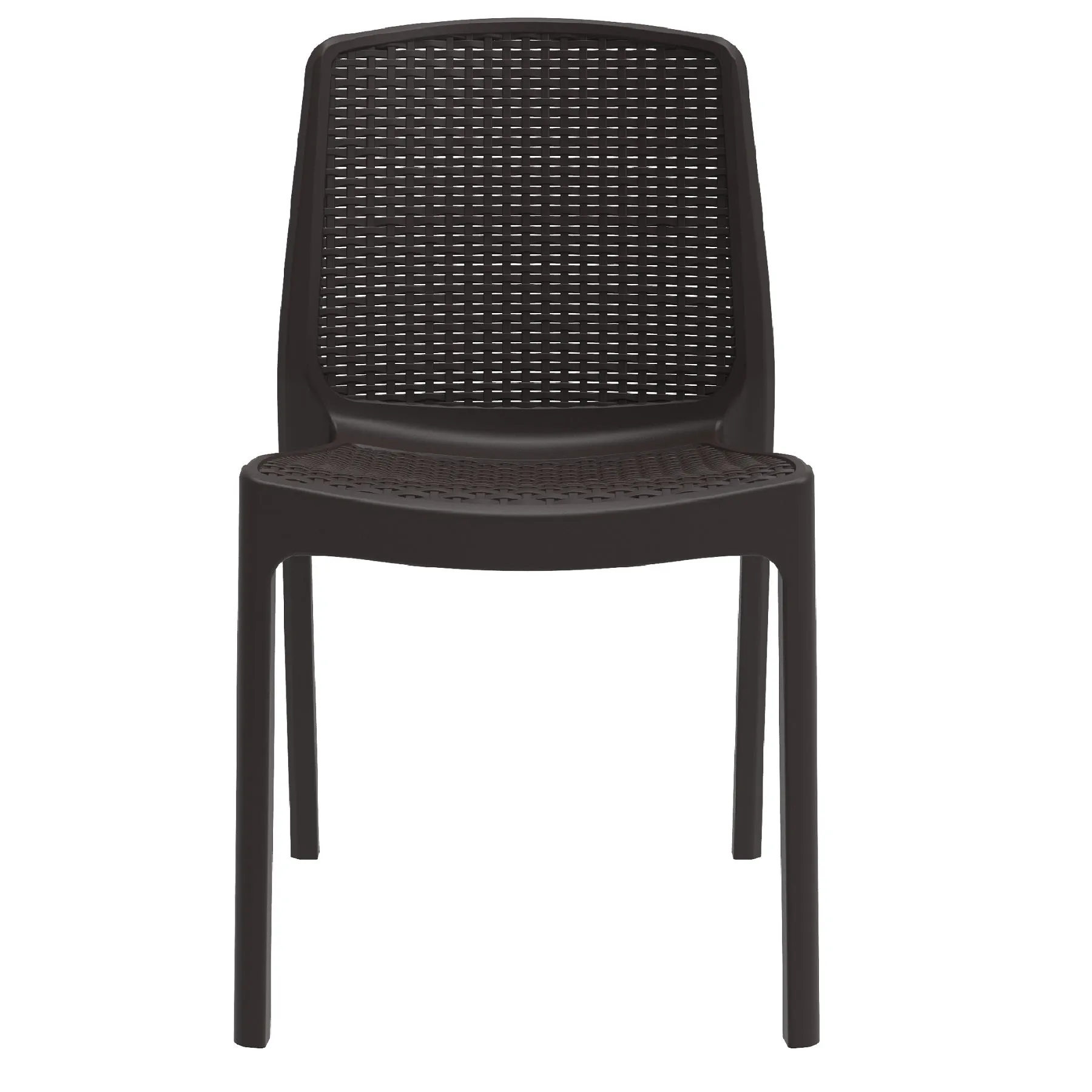 Outdoor Cedarattan Armless Chair (Brown)