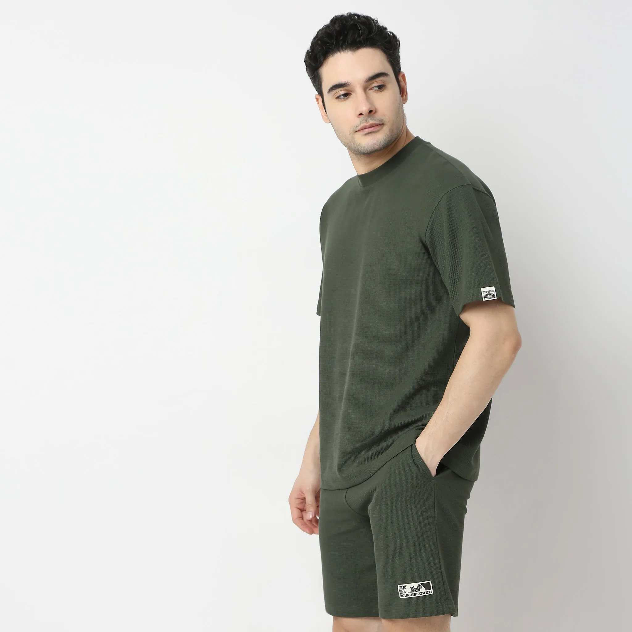 Oversize Micro Waffle Comfort T-Shirt