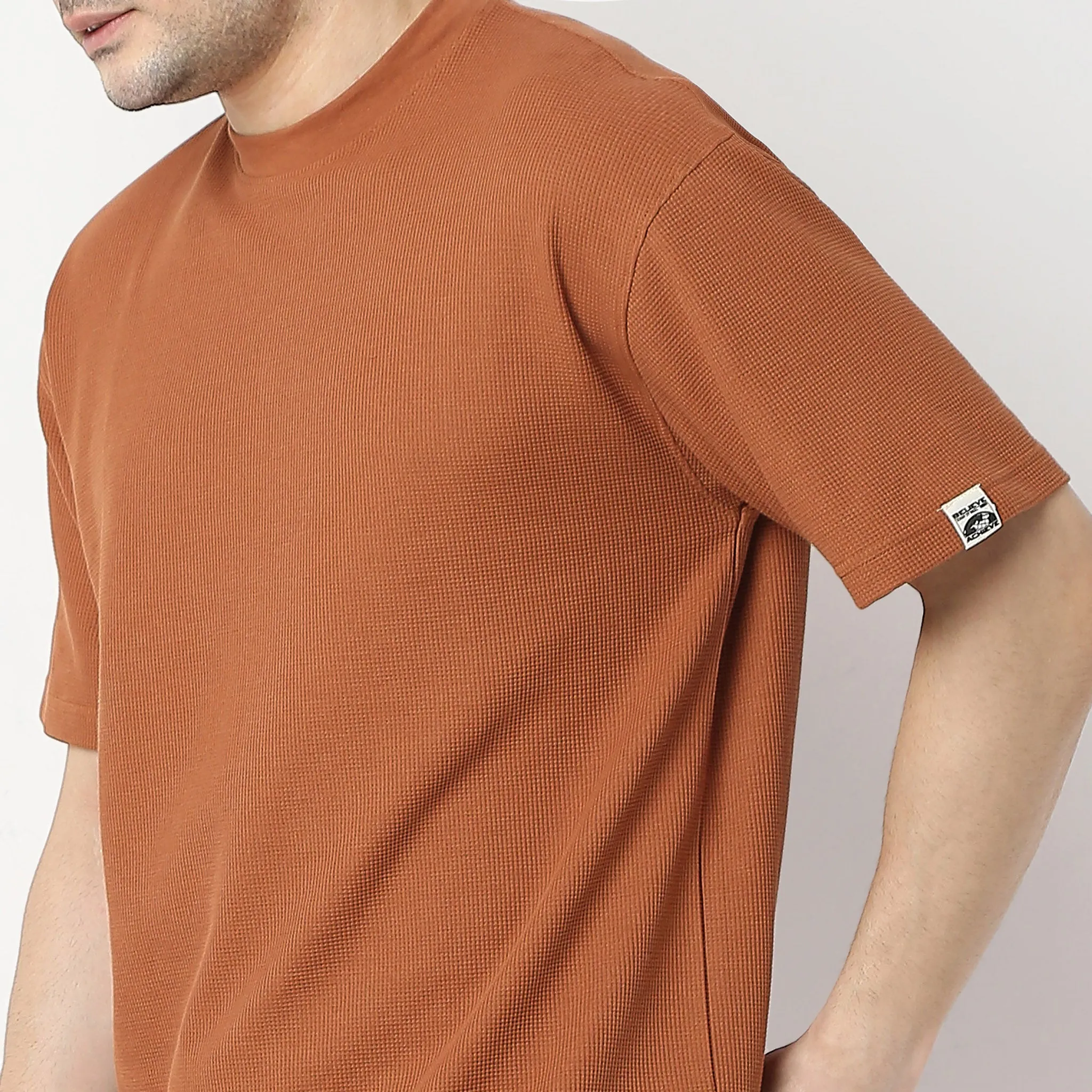 Oversize Micro Waffle Comfort T-Shirt