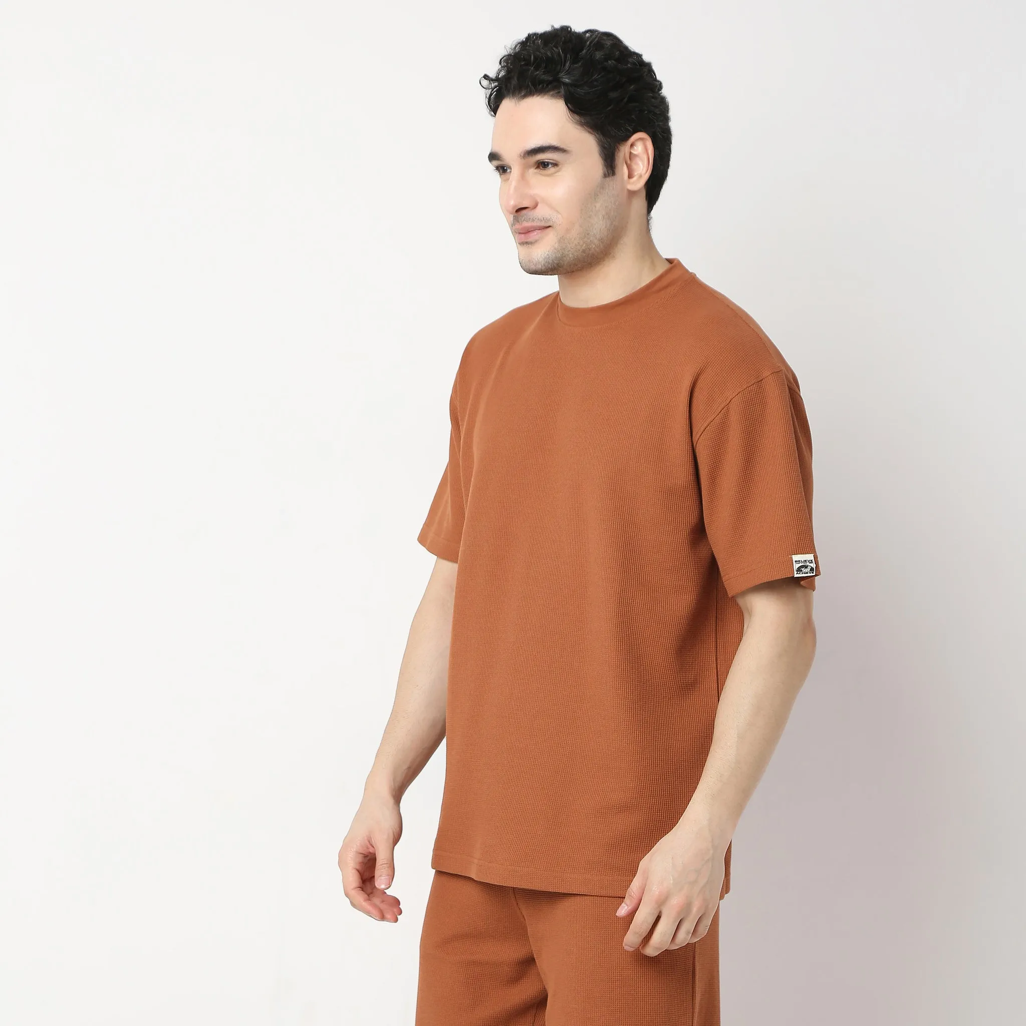 Oversize Micro Waffle Comfort T-Shirt