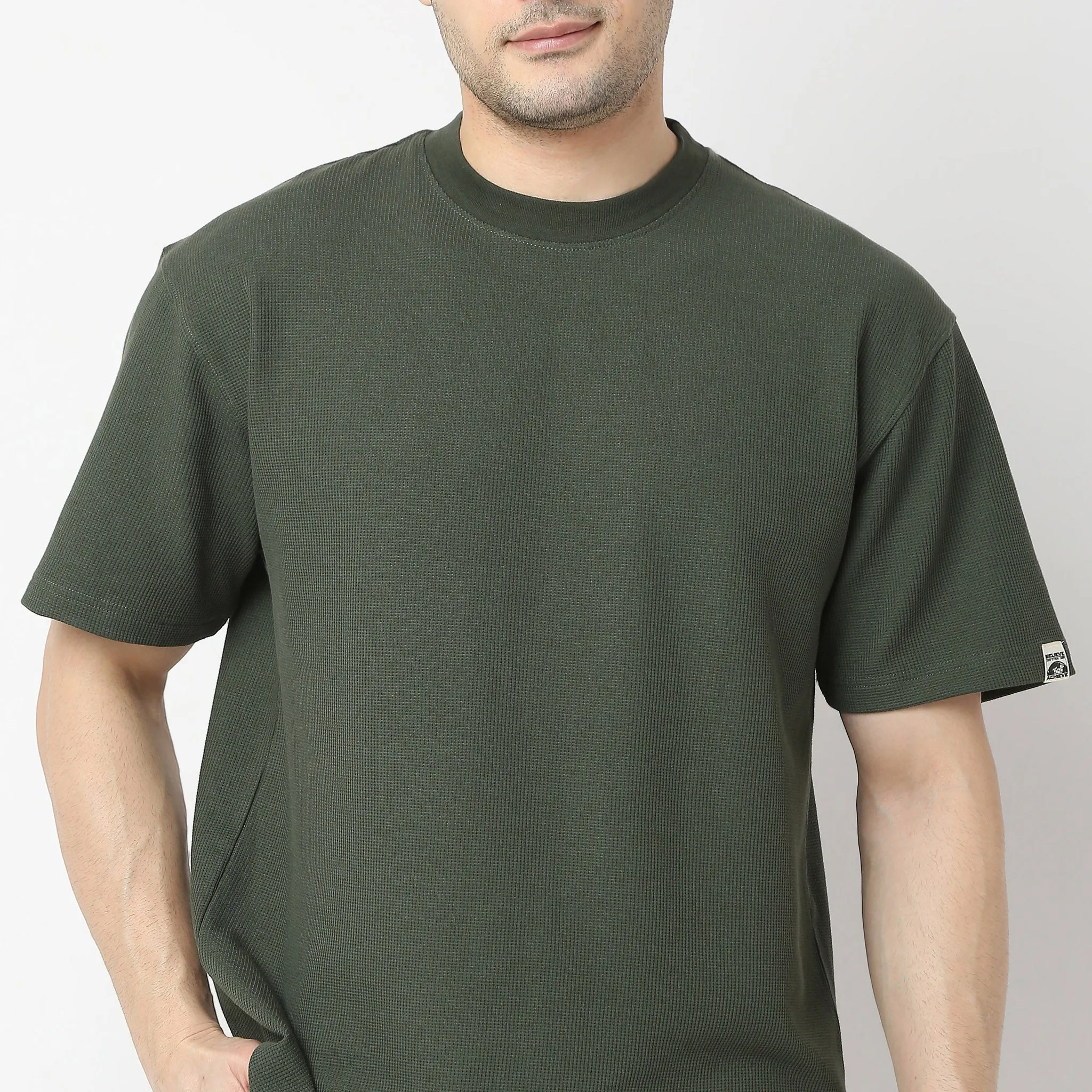 Oversize Micro Waffle Comfort T-Shirt