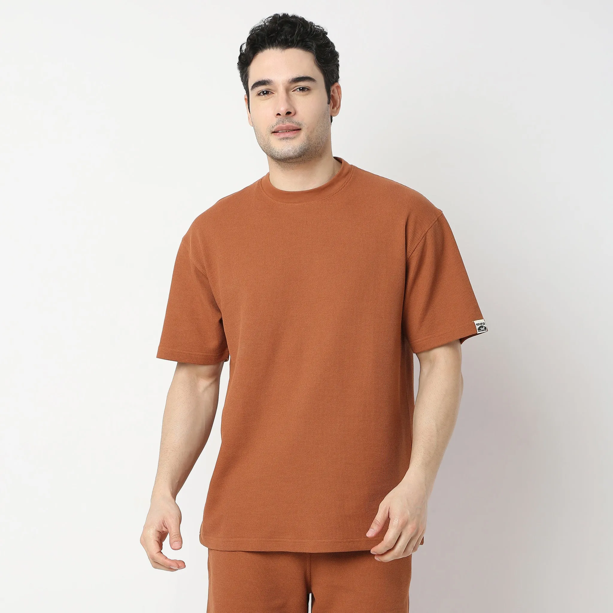 Oversize Micro Waffle Comfort T-Shirt