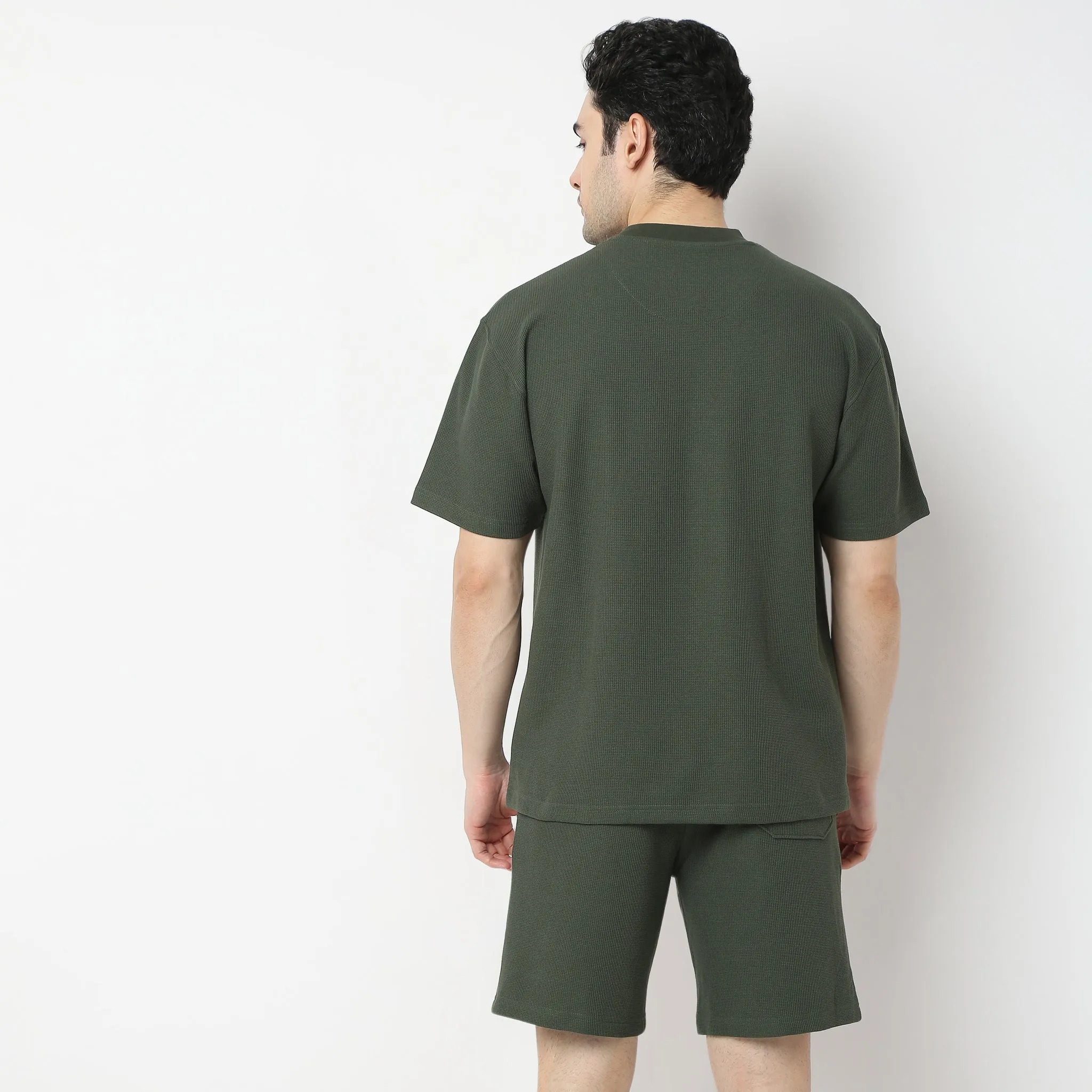 Oversize Micro Waffle Comfort T-Shirt