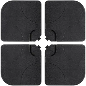 Pack of 4 Square Sand/Water Fillable Parasol Base Weights